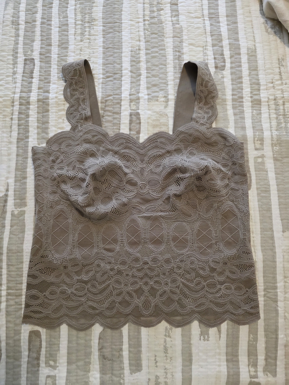 Women's Lace Camisole Tank Top in Taupe